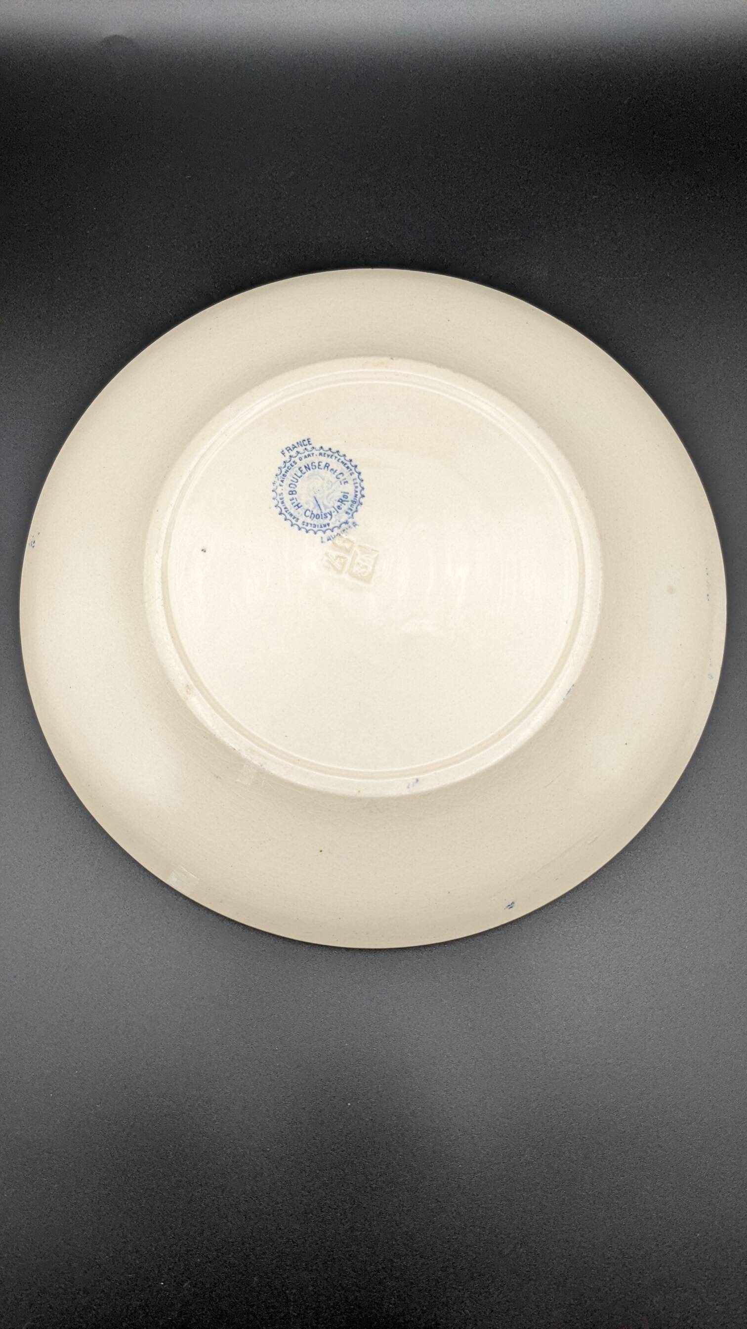 Lot 2 old flat plates boulenger choisy le roi lavoisier