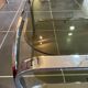 Table basse double plateau verre chrome style Bauhaus vintage 1970