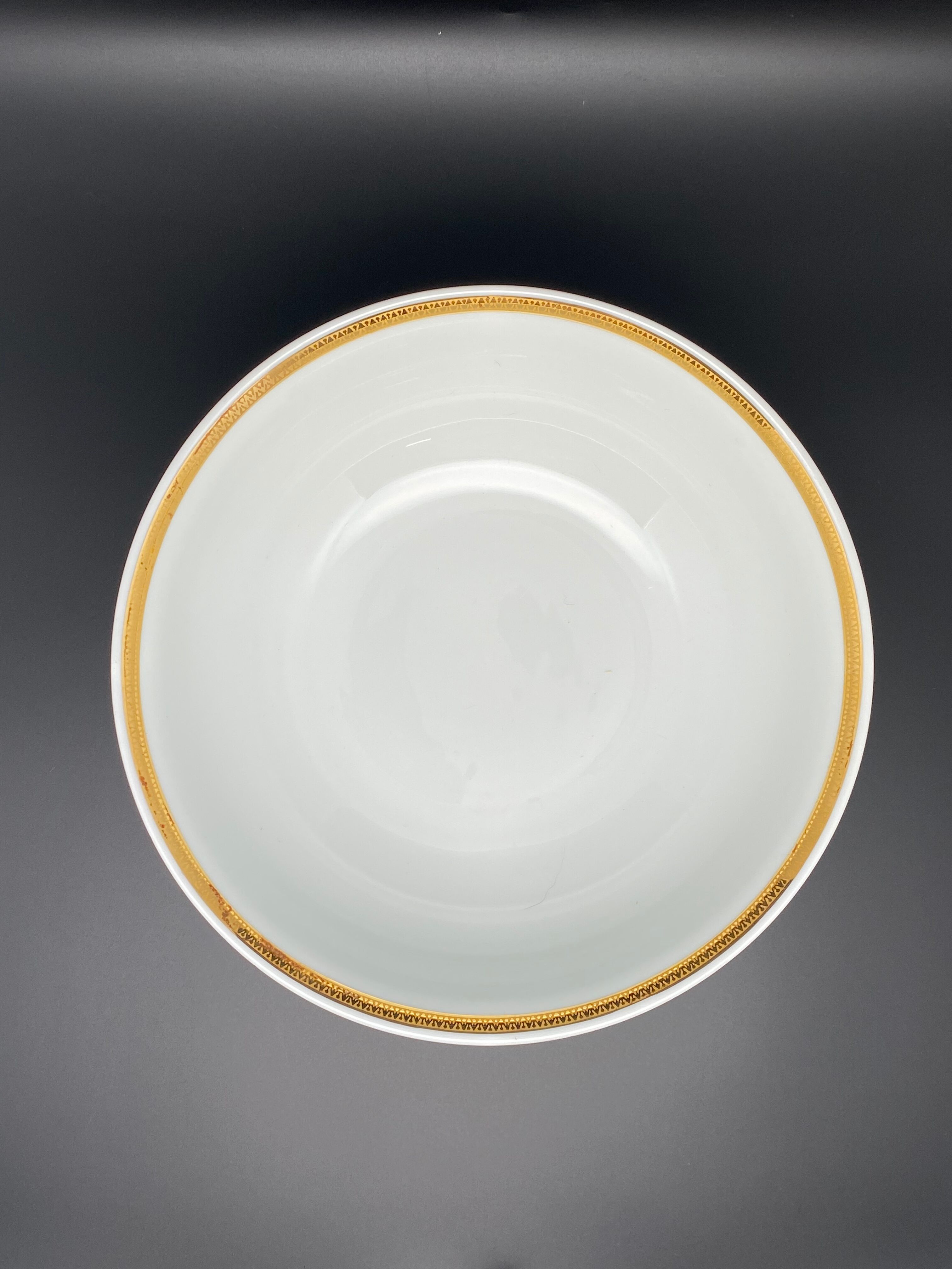 Salad bowl Limoges gold border