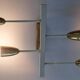 Pair of Midcentury Wall or Ceiling Lamps, Flush Mounts, Stilnovo Style, 1960s