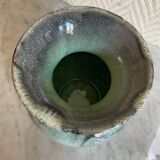 Blue lava style vase Vallauris