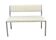 Chrome Bench Green Stripped 1970s Hollywood Regency Modernist Vintage