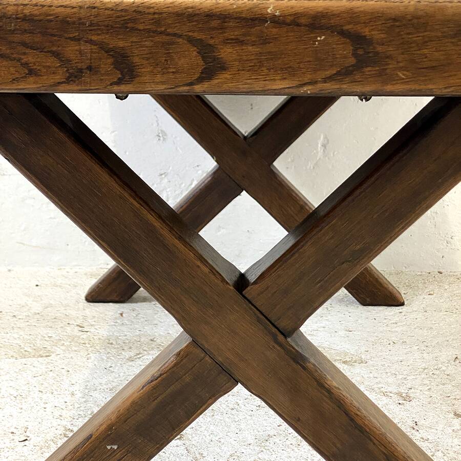 70's Brutalist Coffee Table Solid Oak