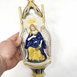 Former font of collection in faience of quimper hb. angel