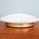 Large ceiling light in textured iced glass (diam 45cm), Doria, 1970