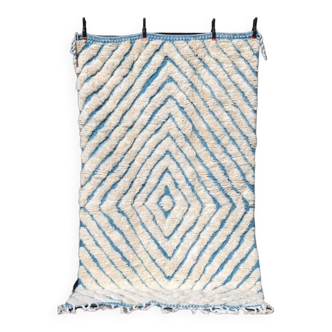 Handmade natural wool Berber rug