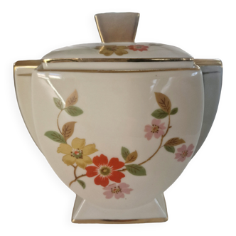 Art Deco Sugar Maker of the Brand Raynaud - Limoges porcelain - Floral motif -