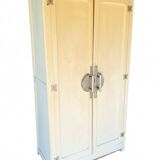 Grande armoire de rangement vintage en bois, années 40-50 – style campagne