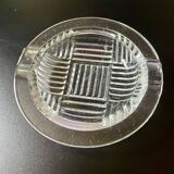 Vintage glass and crystal ashtray