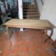 Louis XV style farmhouse table in solid oak, 170×80cm