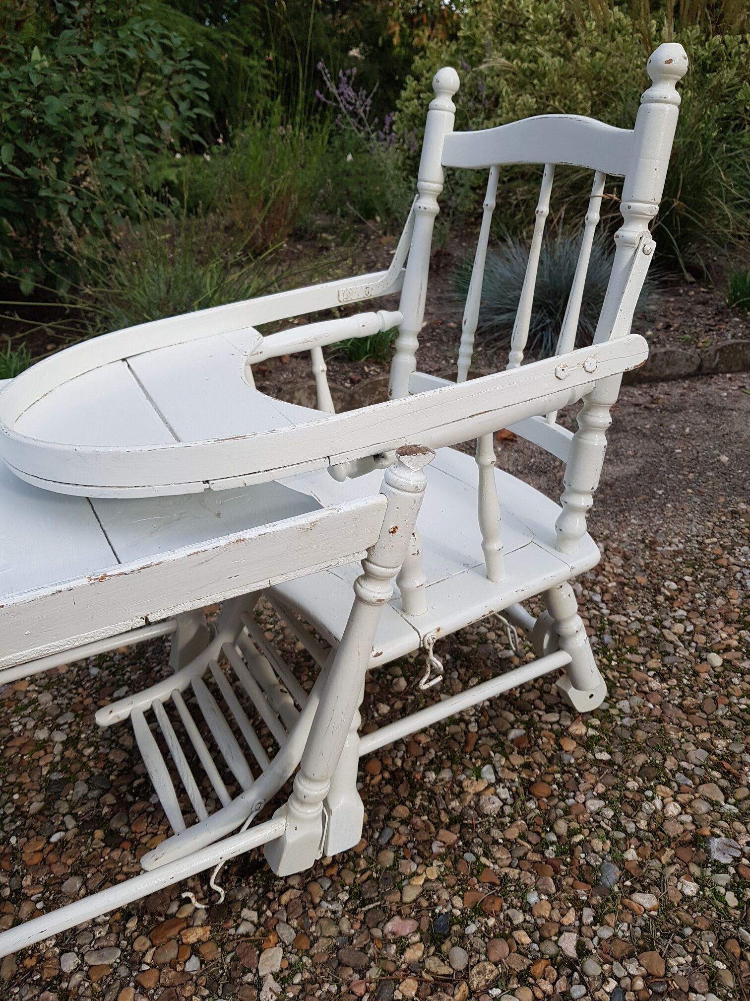 Old white baby high chair