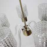 Mid-century glass chandelier,Kamenický Šenov 1970´s.