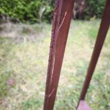 Wood and marble stool