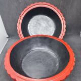 old Chinese wooden candy box red lacquer in good condition