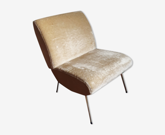 Fauteuil chauffeuse Kiss de la maison Pelfran vintage années 60 parfait état