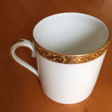 Service à café porcelaine de Limoges doré or fin A Lanternier