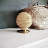 Lampe en verre marbré