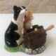 Salt shaker, pepper and mustard maker, dog, cat