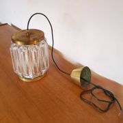 Scandinavian brass and glass pendant for Reijmyre by Paul Kedelv