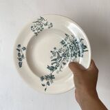 Assiettes plates en terre de fer Longwy "Mignon"