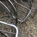 Lot of 6 chrome chairs Cidue edition, Italy 70s/80s
