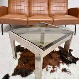 Table basse en verre fumé