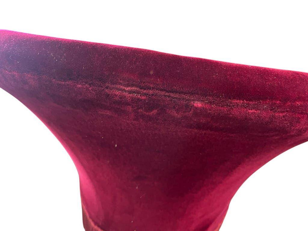 Vintage burgundy fringed armchair/chair