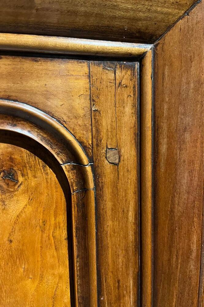 Pair of 19th-century walnut doors with walnut burl