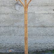 Coat rack parrot in rattan and bamboo