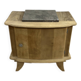 Marbled airbrushed art deco bedside table