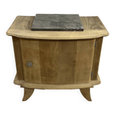 Marbled airbrushed art deco bedside table