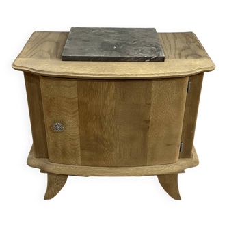 Marbled airbrushed art deco bedside table