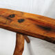 Banc brutaliste en bois d'arbre