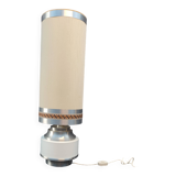 Cylindrical aluminum floor lamp