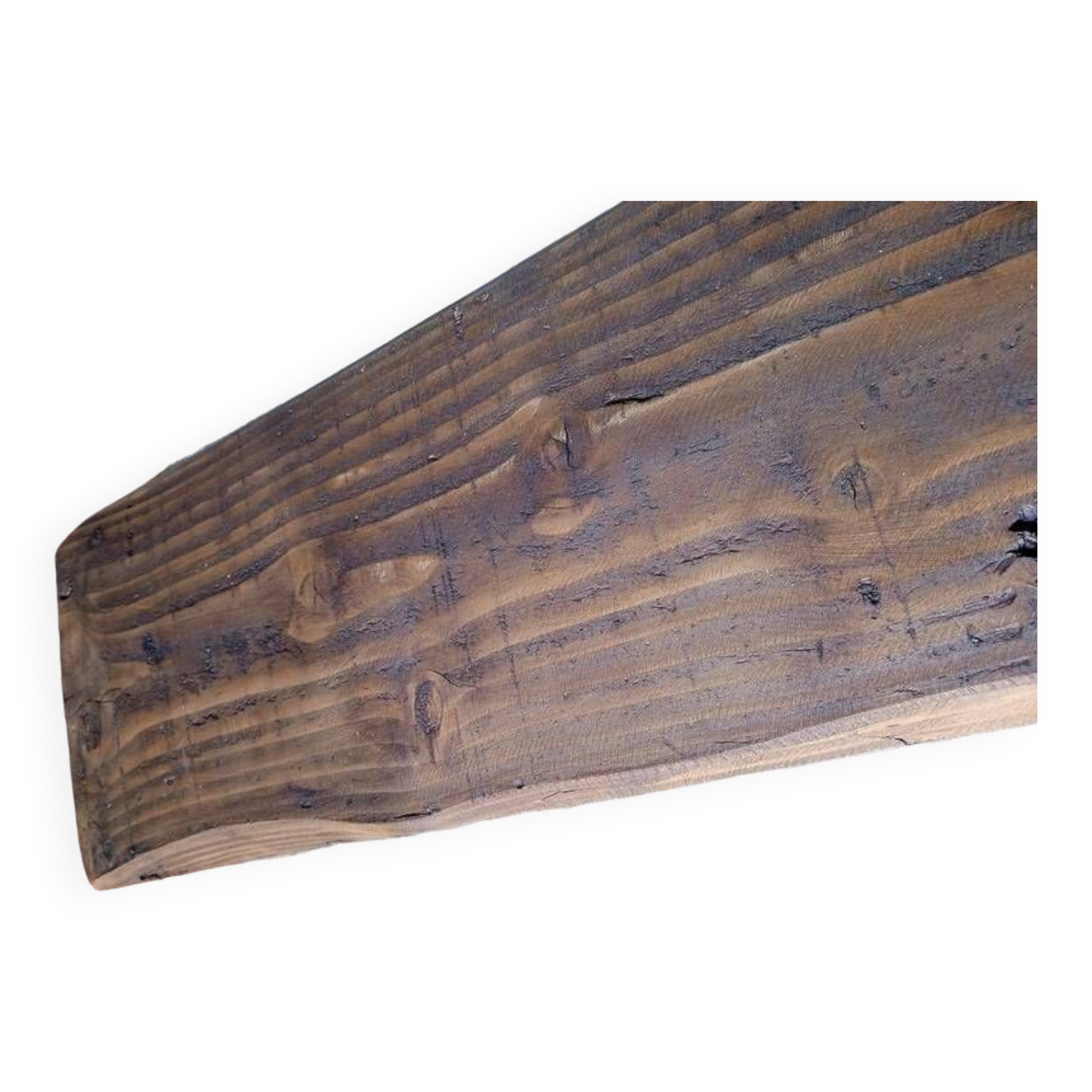 Bench 100 cm old solid wood with patina