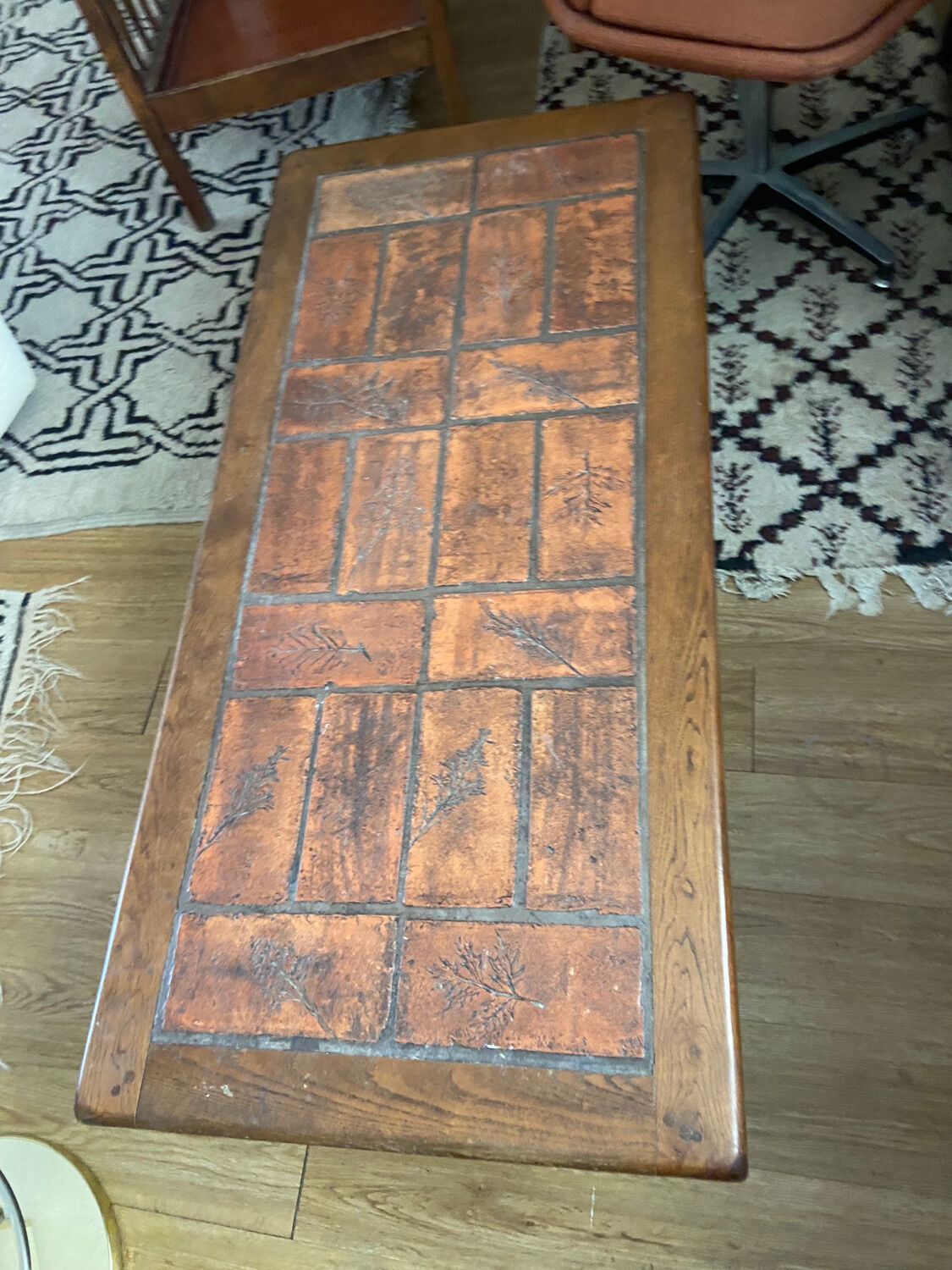 Vintage P.Garnier herbarium coffee table
