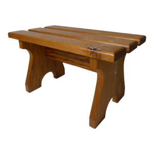 Ancien banc en bois marche pied