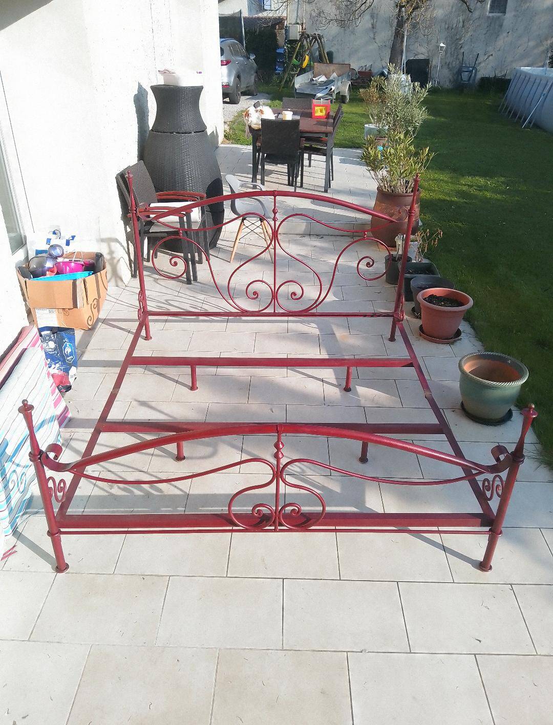 wrought iron bed frame