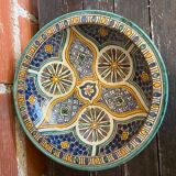 Old Plate SAFI Glazed Earthenware Moroccan 1950s Vintage