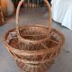 Panier osier pour verres et bouteilles vintage