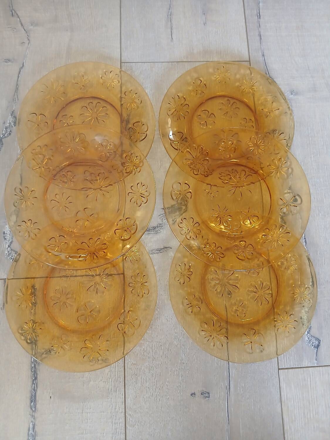 6 assiettes à dessert vintages Vereco