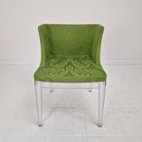 Chaise « Mademoiselle » Kartell en vert damassé par Philippe Starck, Italie, 2000