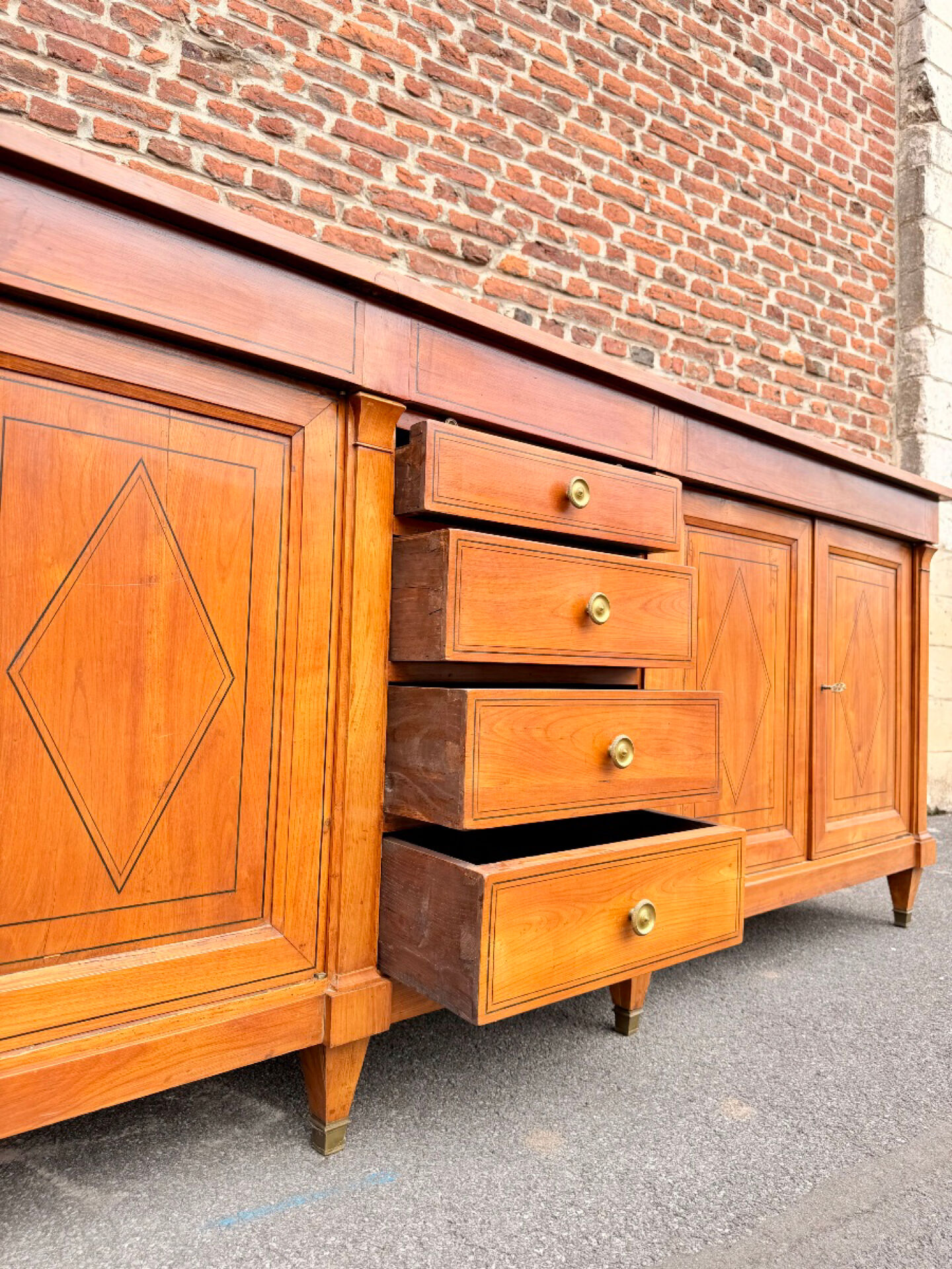 Directoire enfilade in beech 19th century