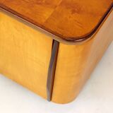 Pair Of Art Deco Bedside Tables, Walnut Veneer, Czechoslovakia, 1940s