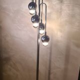 lampadaire chromée space age, 1960/70.   h 180x30