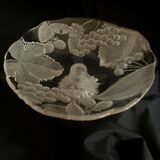 Fruit cup, glass, frosted décor and foot, bright