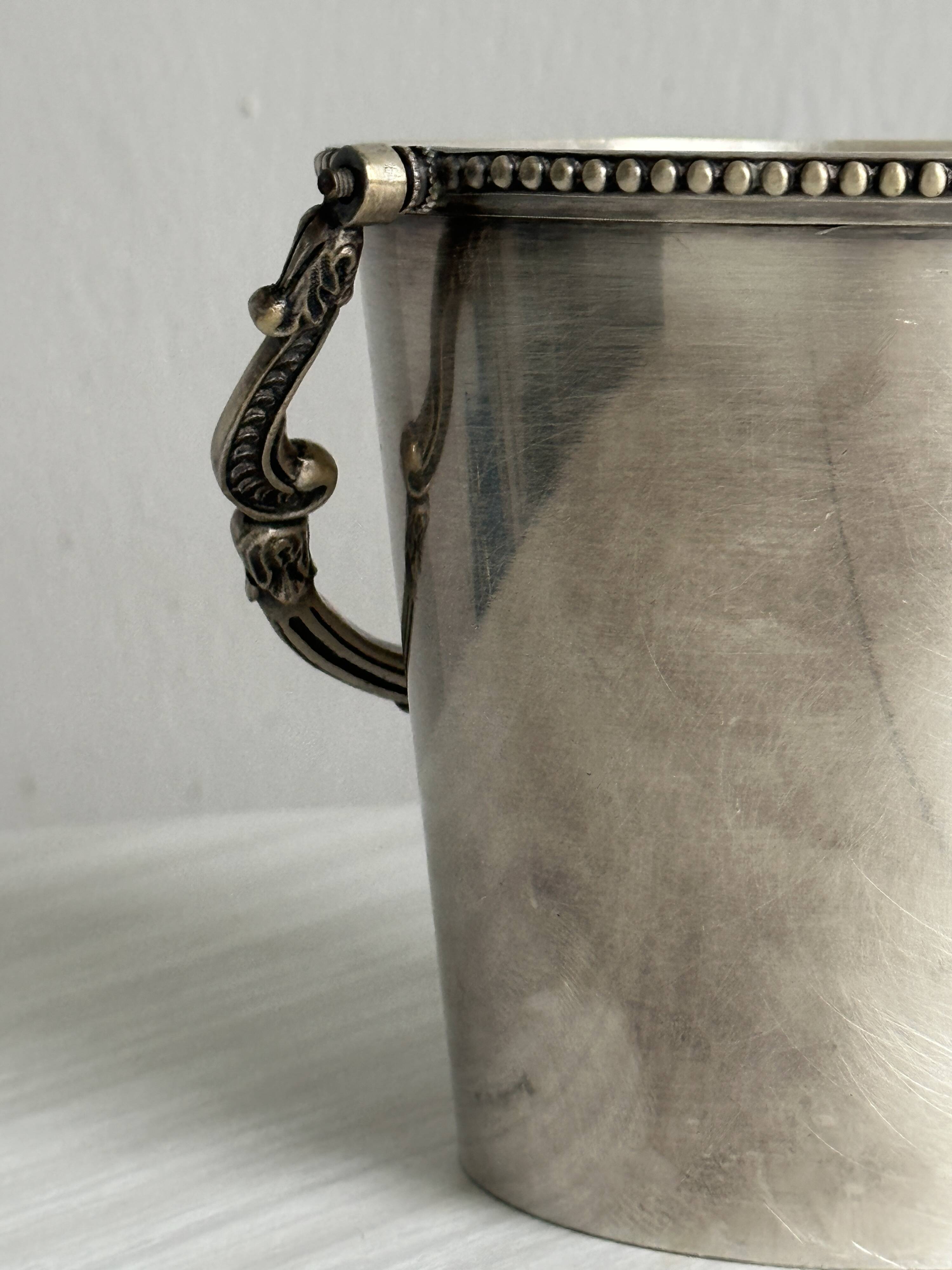 small silver-plated ice bucket