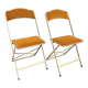 Pair of vintage mustard Opera chairs from the 70s.