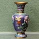 Vase in cloisonné enamel, China, peonies, birds