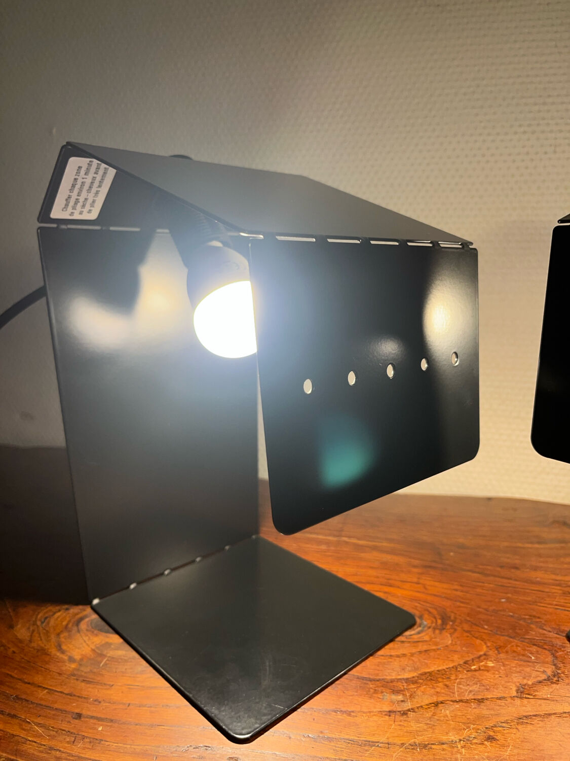Pair of Teruki folded metal table lamps